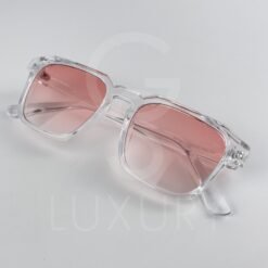 Lunette de soleil Jmm Carré Transparent Verre Rose claire  SM2036