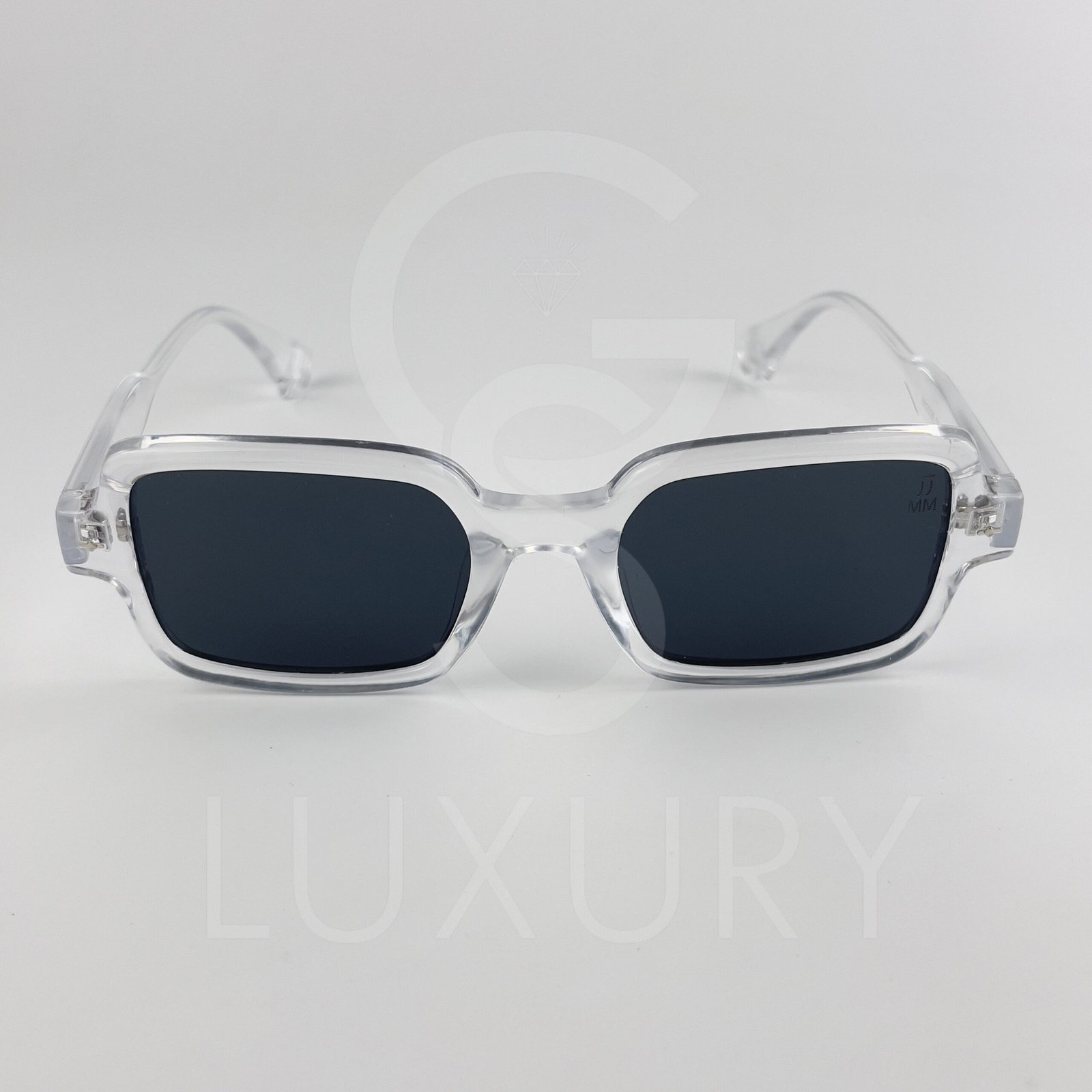 Lunette de soleil Jmm Carré Transparent Verre Noir SM2026 – Image 3