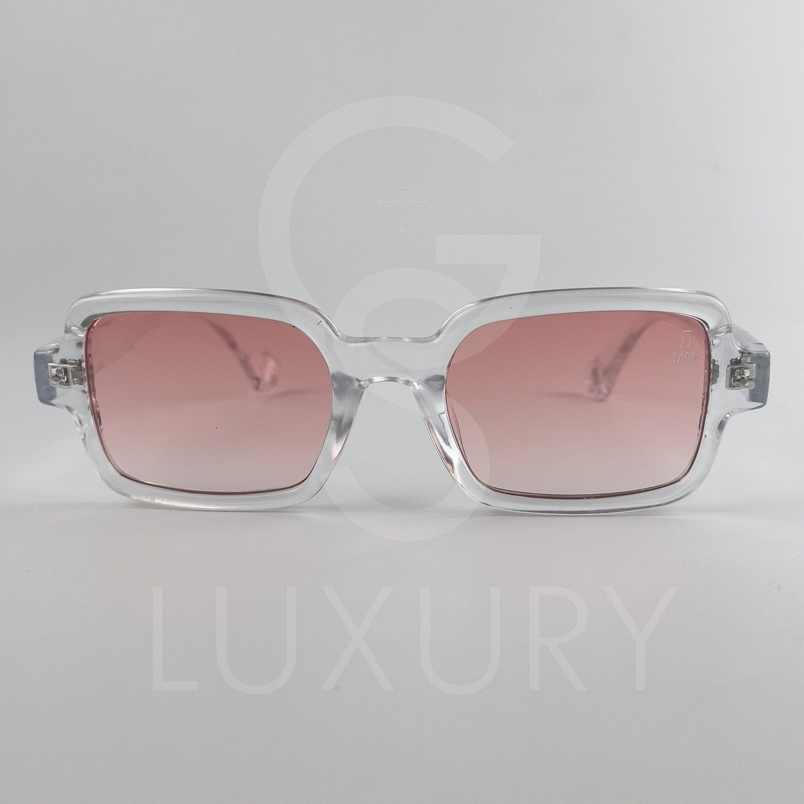 Lunette de soleil Jmm Carré Transparent Verre Rose claire SM2026 – Image 2