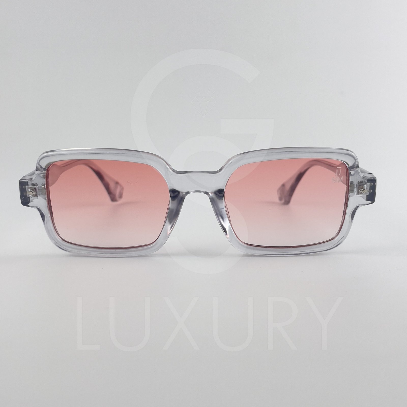 Lunette de soleil Jmm Carré Gris Verre Rose claire SM2026 – Image 2