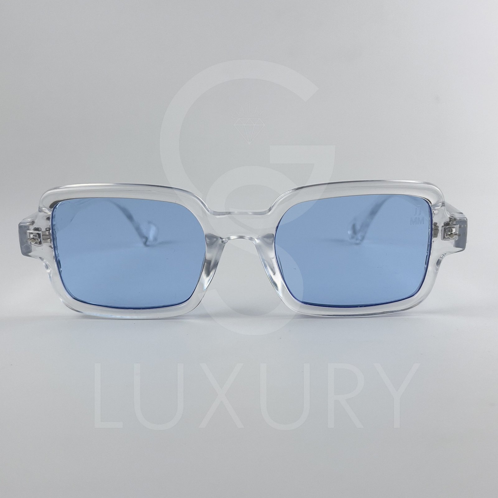 Lunette de soleil Jmm Carré Transparent Verre Bleu claire SM2026 – Image 2