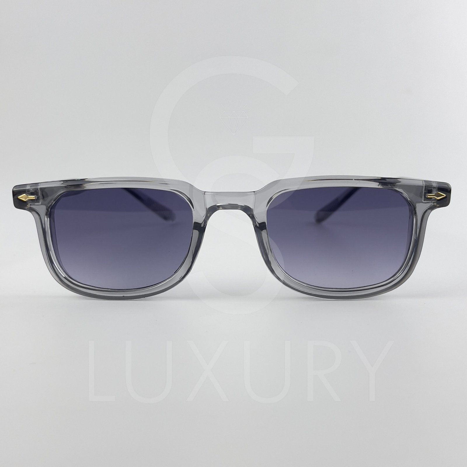 Lunette de soleil SM Carré Gris Verre Bleu M65037 – Image 2