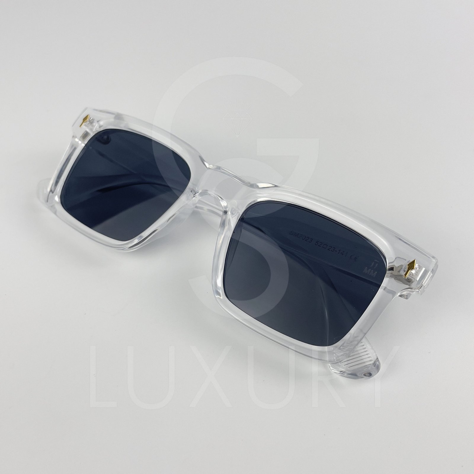 Lunette de soleil Jmm Carré Transparent Verre Noir SM2023-23-141