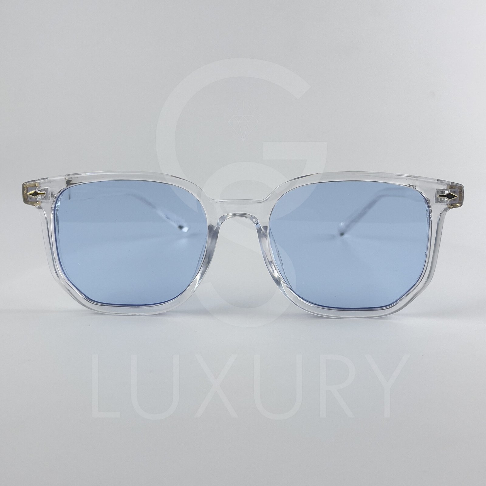 Lunette de soleil Jmm Hexagonal Transparent Verre Bleu SM2023-19-146 – Image 2