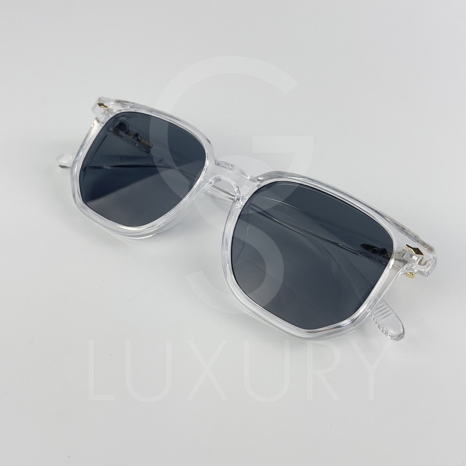 Lunette de soleil Jmm Hexagonal Transparent Verre Noir SM2023-19-146
