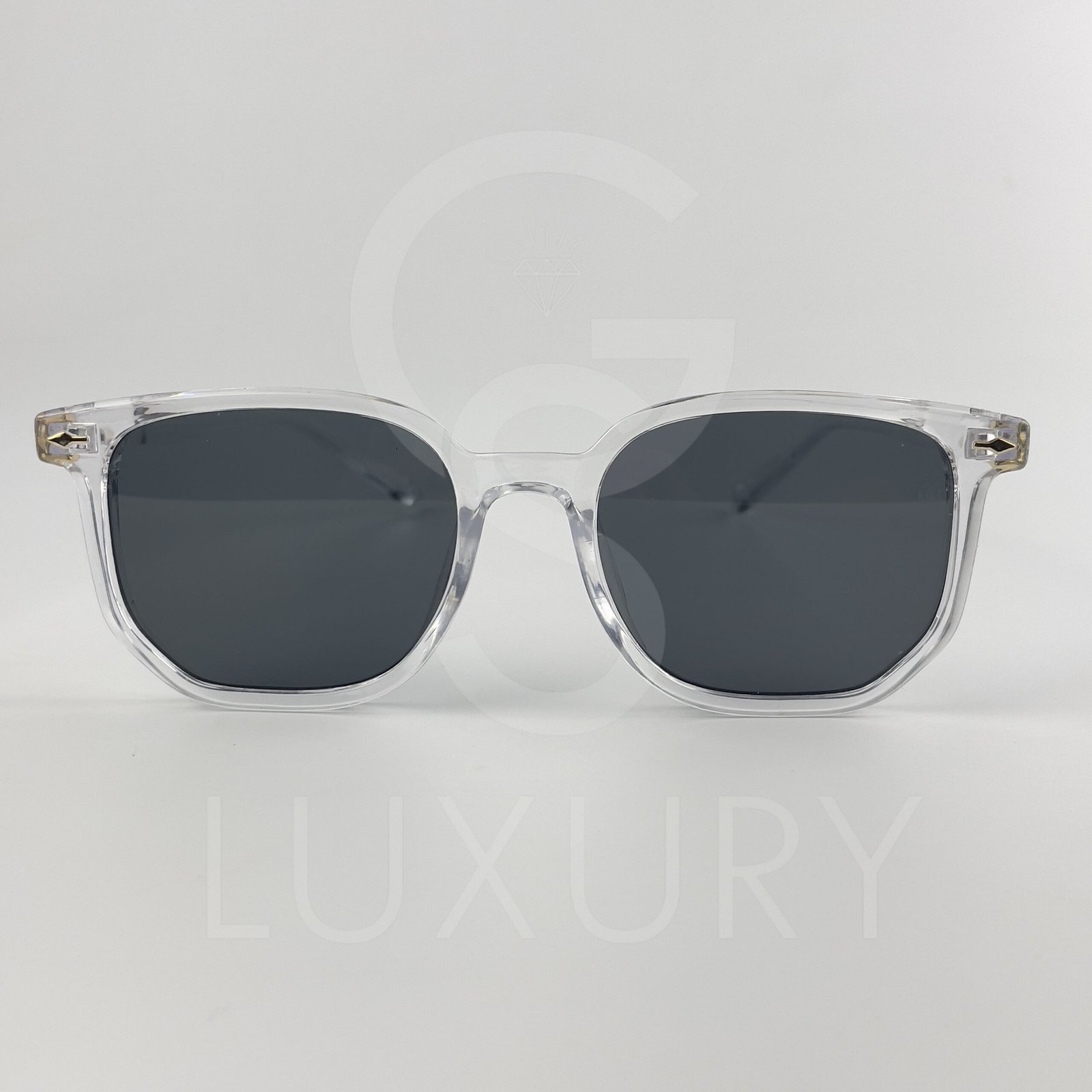 Lunette de soleil Jmm Hexagonal Transparent Verre Noir SM2023-19-146 – Image 2