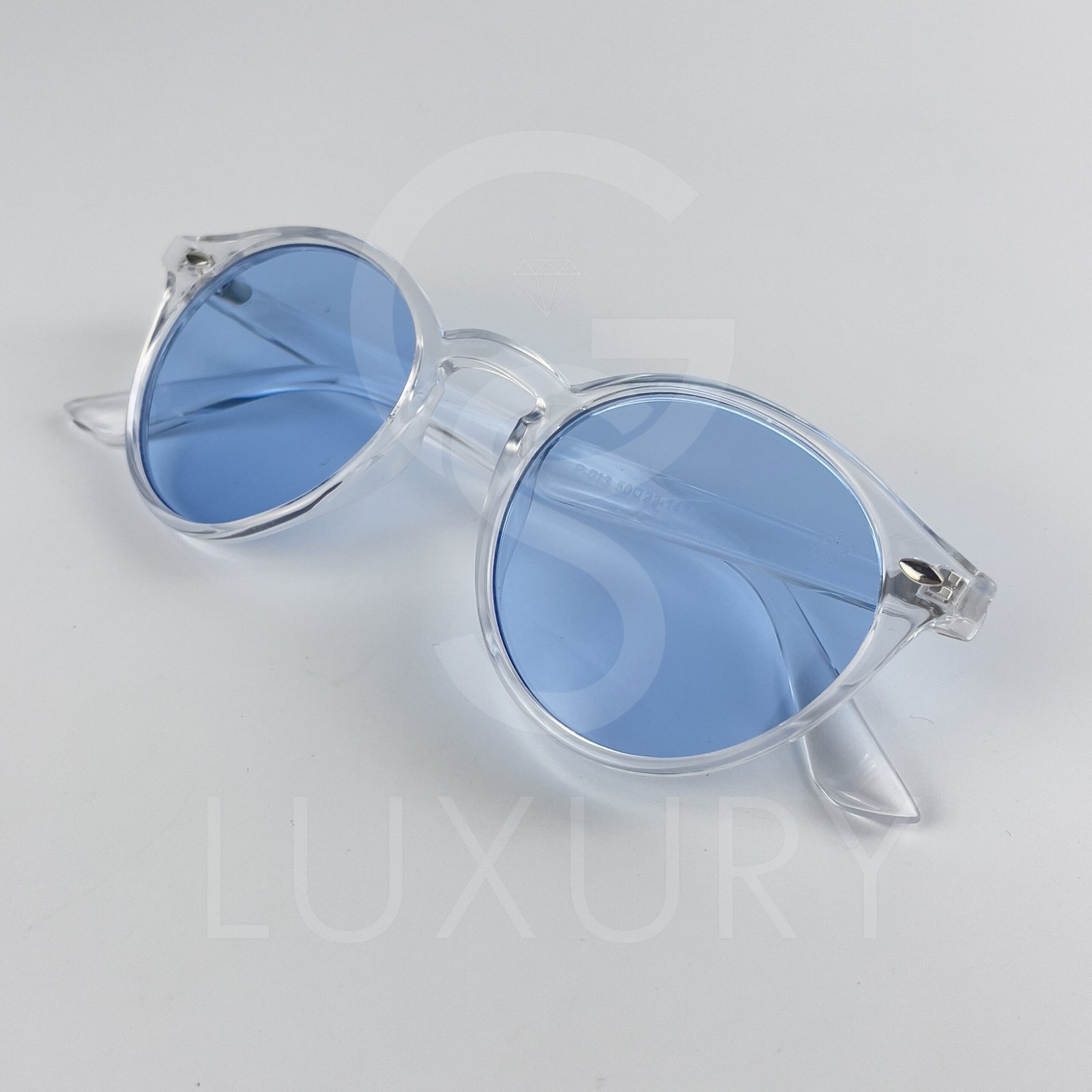 Lunette de soleil David Beckham RondTransparent Verre Bleu claire P-013