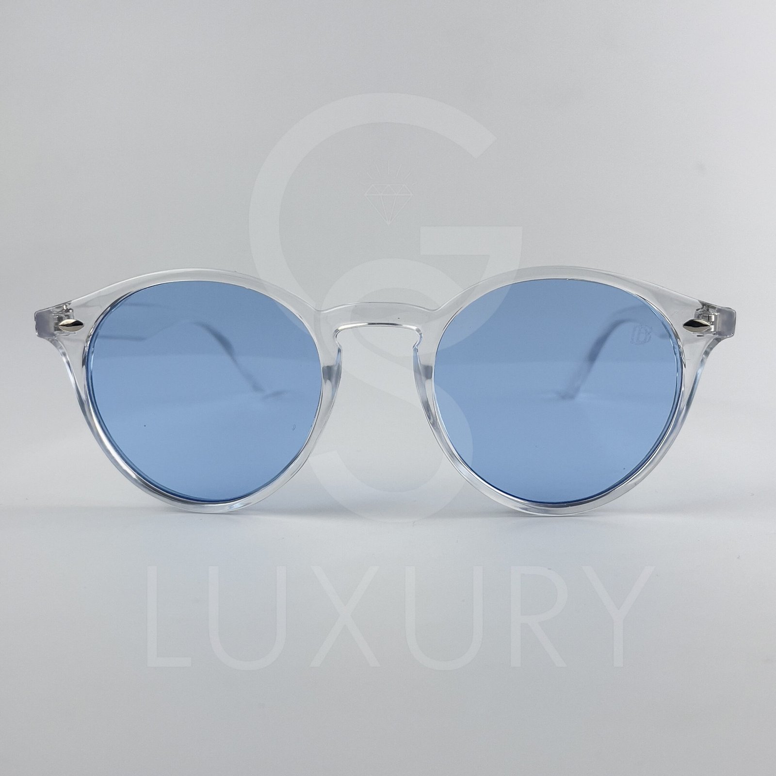 Lunette de soleil David Beckham RondTransparent Verre Bleu claire P-013 – Image 2