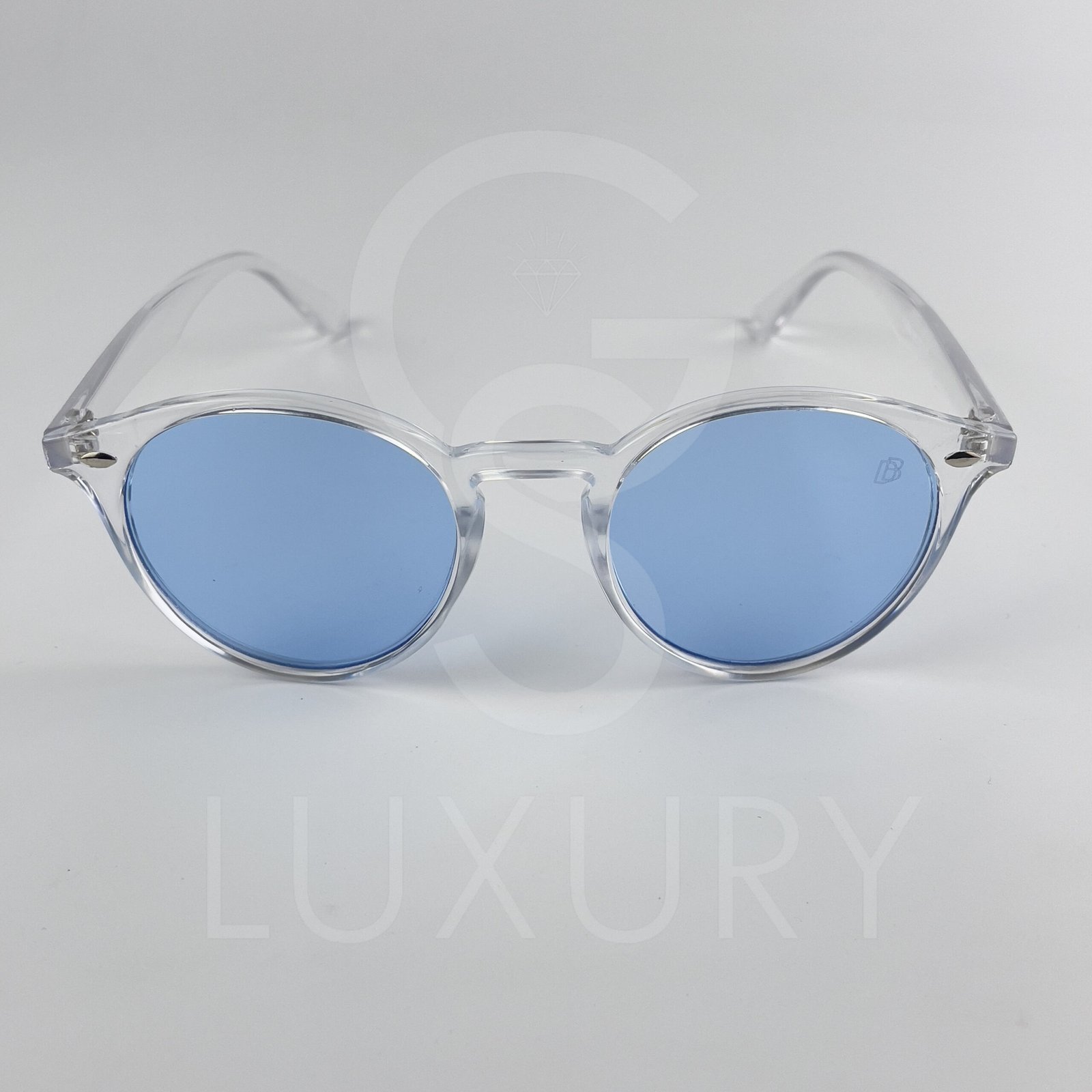 Lunette de soleil David Beckham RondTransparent Verre Bleu claire P-013 – Image 3