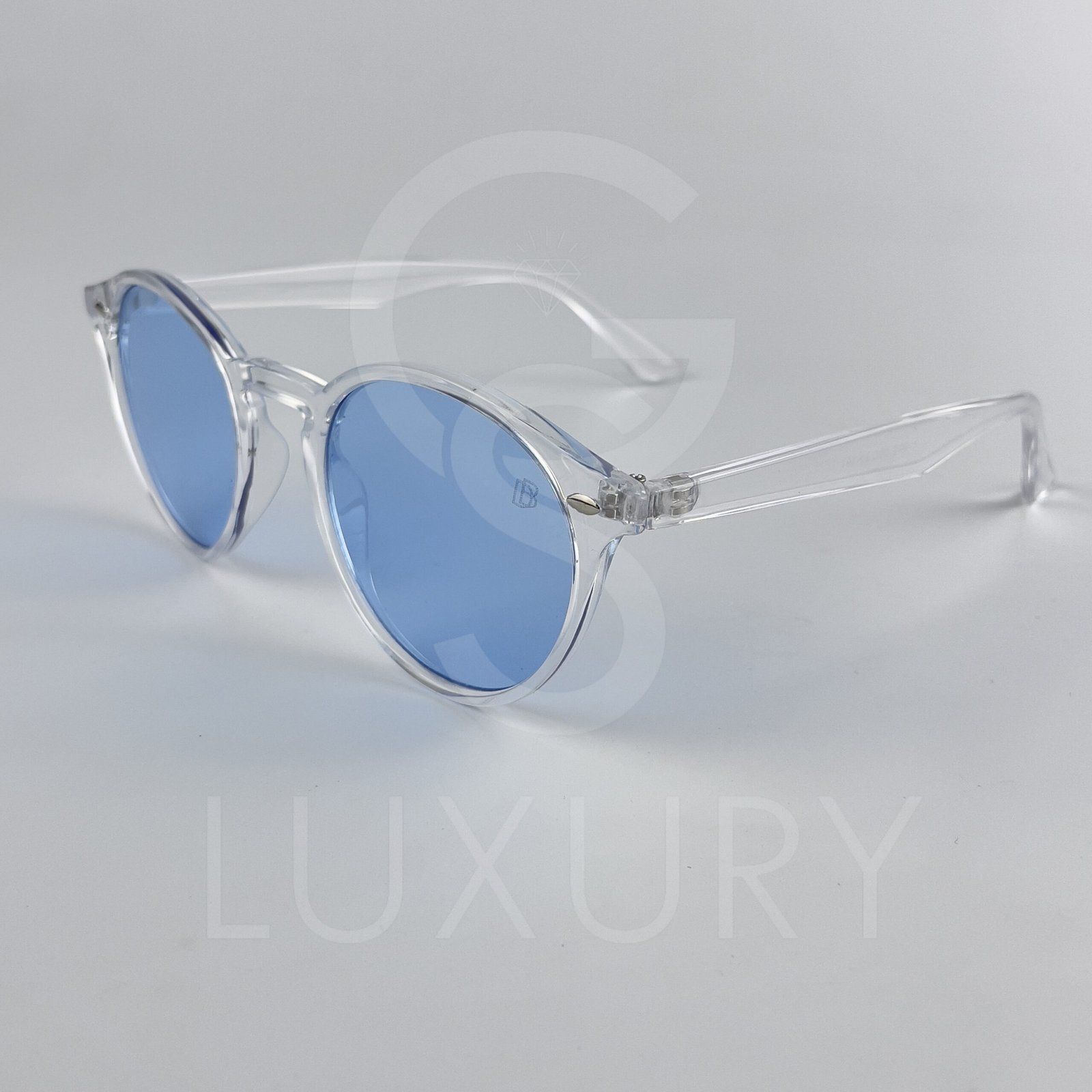 Lunette de soleil David Beckham RondTransparent Verre Bleu claire P-013 – Image 4