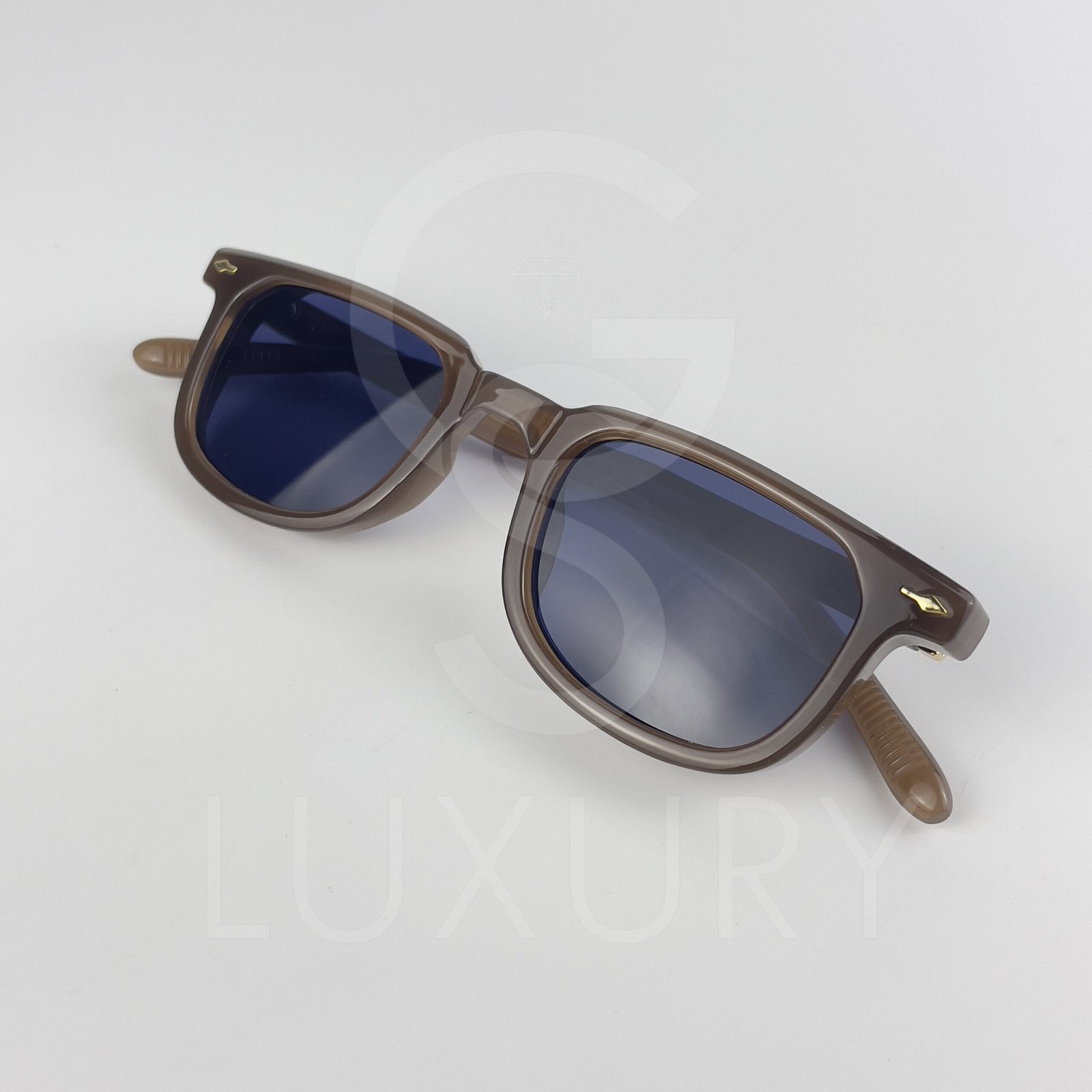 Lunette de soleil SM Carré Marron Verre Bleu foncé M65037