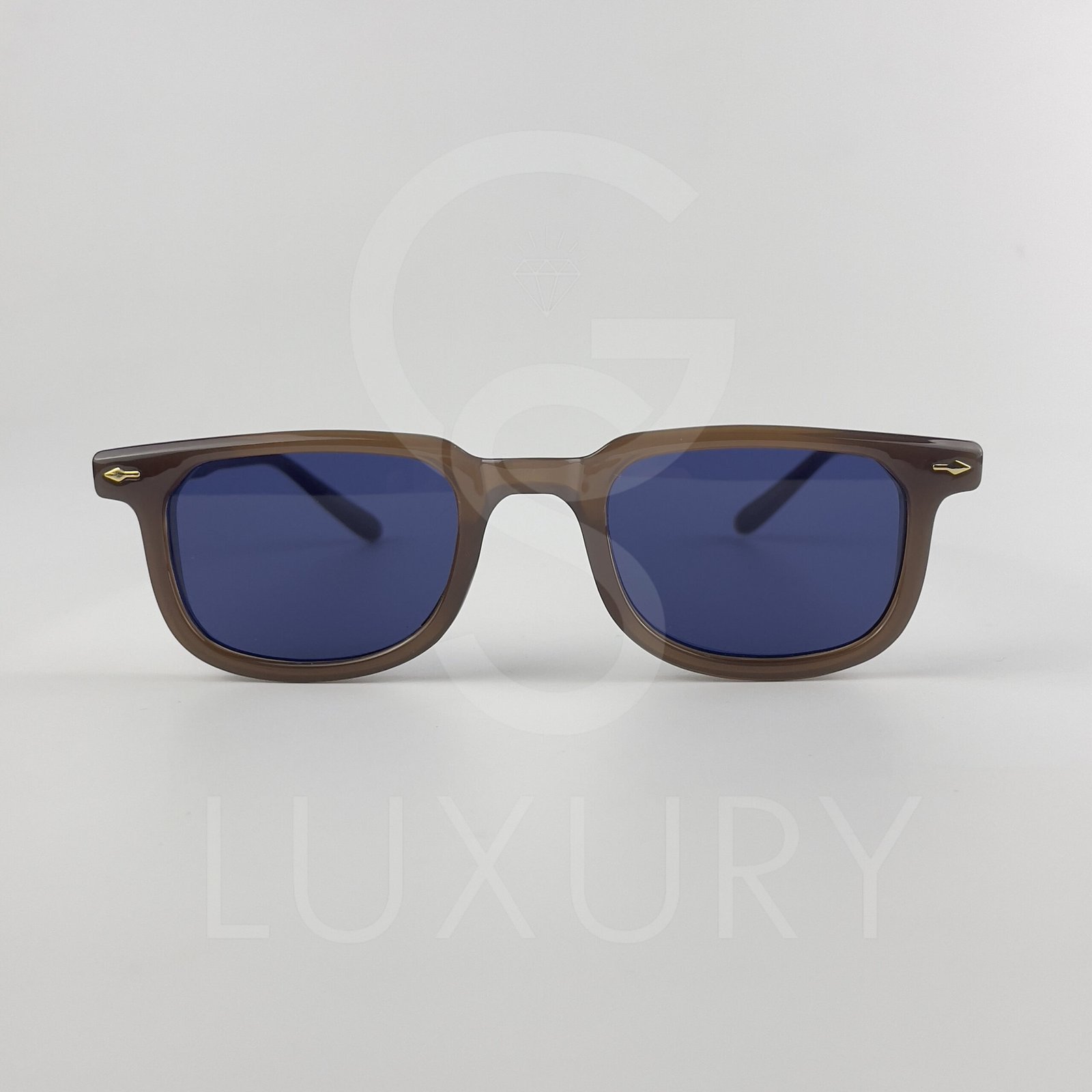 Lunette de soleil SM Carré Marron Verre Bleu foncé M65037 – Image 2