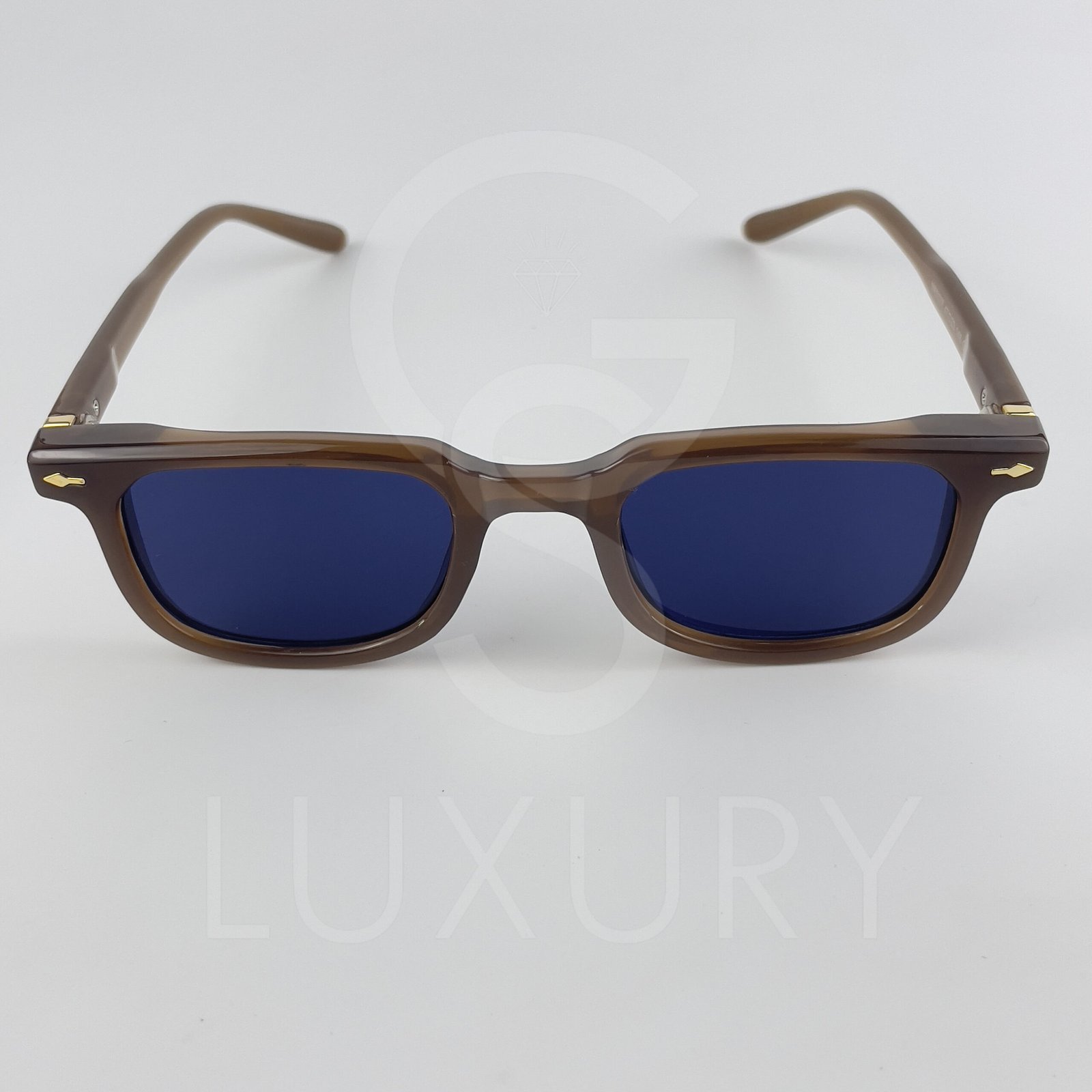 Lunette de soleil SM Carré Marron Verre Bleu foncé M65037 – Image 3