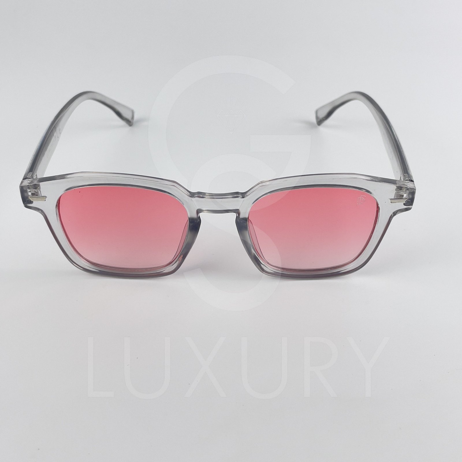 Lunette de soleil David beckham Carré Gris Verre Rose SM2022 – Image 3
