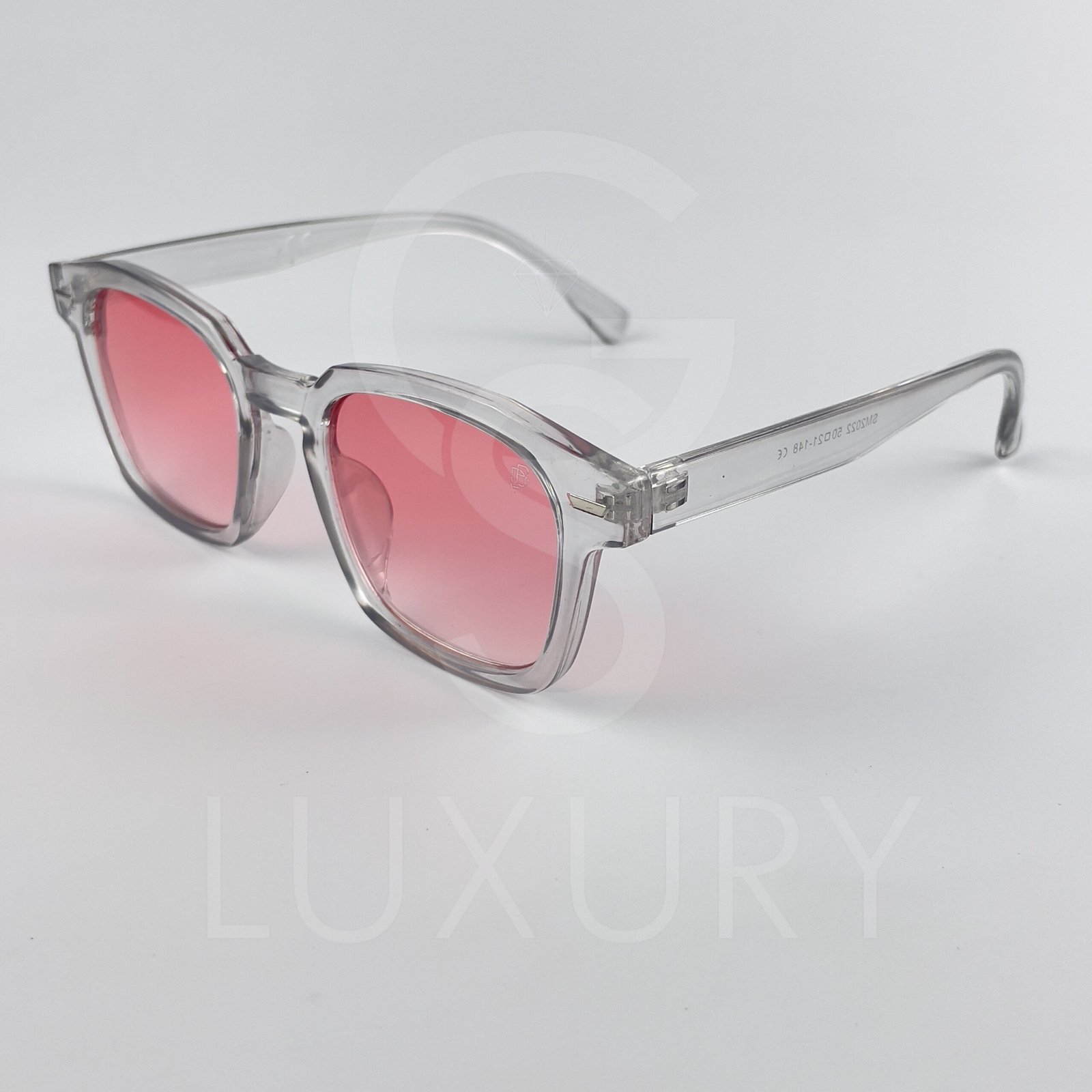 Lunette de soleil David beckham Carré Gris Verre Rose SM2022 – Image 4