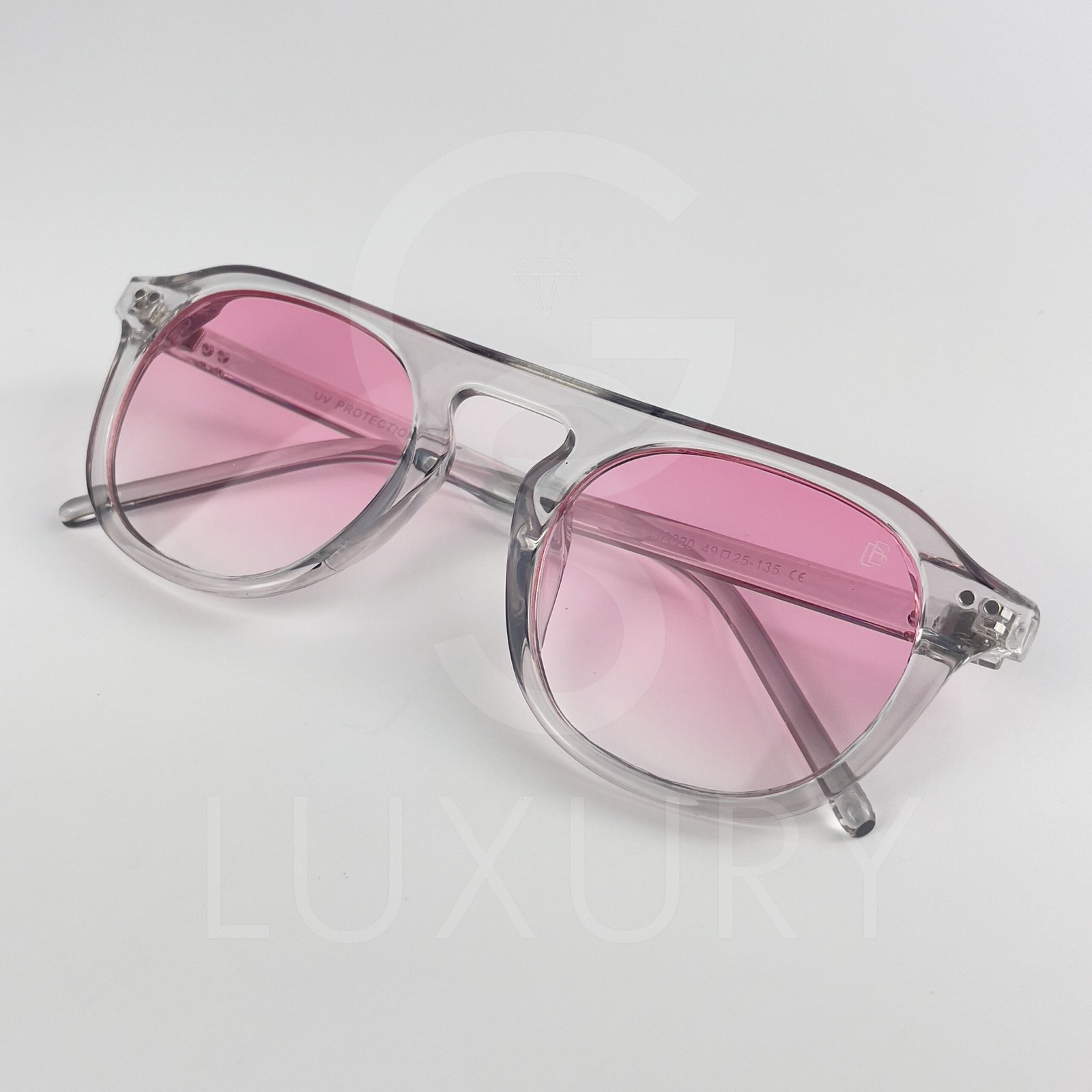 Lunette de soleil David beckham Gris Verre Rose claire dégradé SM2020