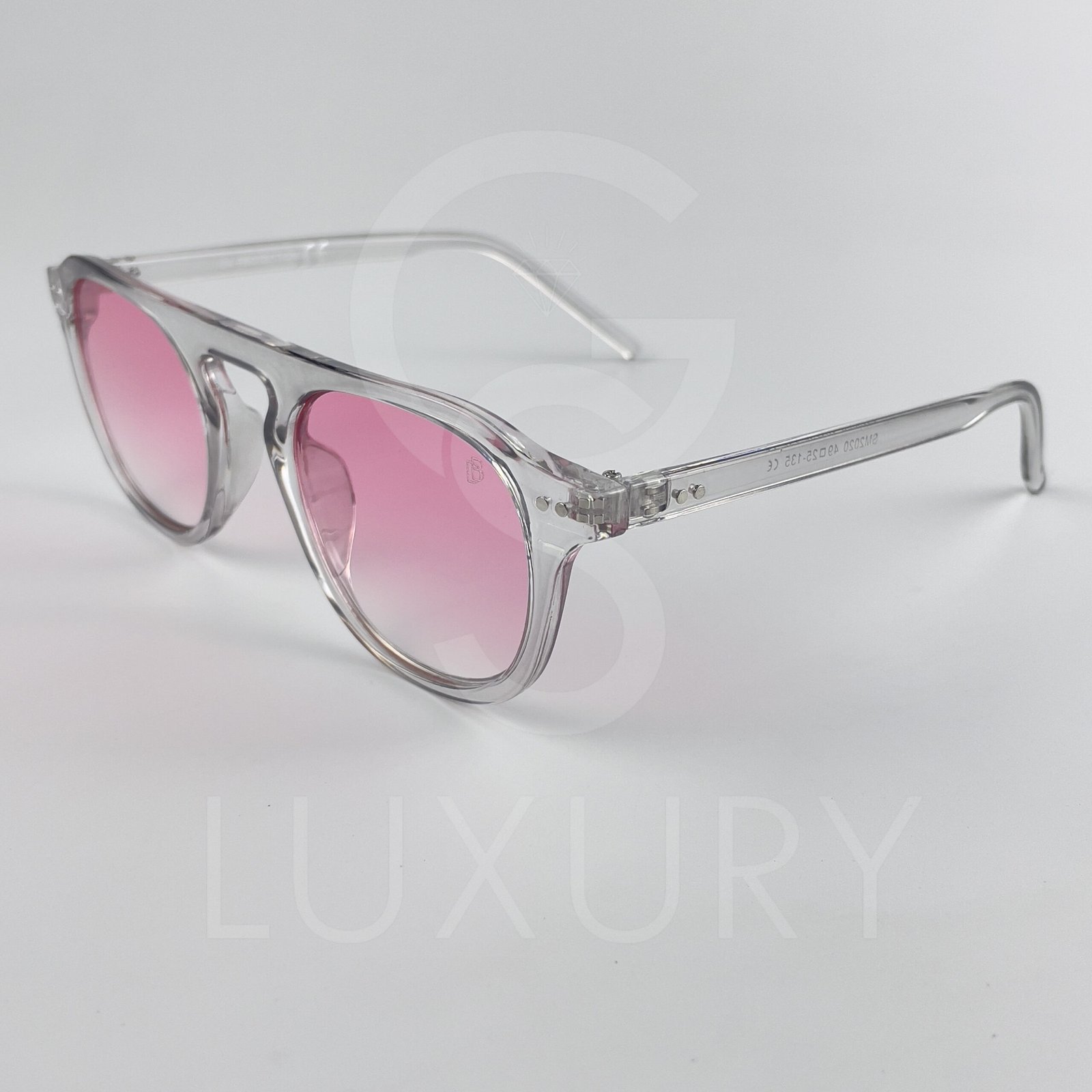 Lunette de soleil David beckham Gris Verre Rose claire dégradé SM2020 – Image 4