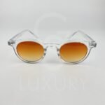 Lunette de soleil Rond transparent verre orange dégradée E140 - Image 4
