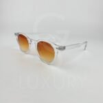 Lunette de soleil Rond transparent verre orange dégradée E140
