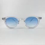 Lunette de soleil Rond transparent verre dégradée bleu claire E140 - Image 2