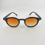 Lunette de soleil Rond noir verre orange dégradée E140 - Image 4