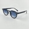 Lunette de soleil Rond noir verre dégradée bleu foncé E140