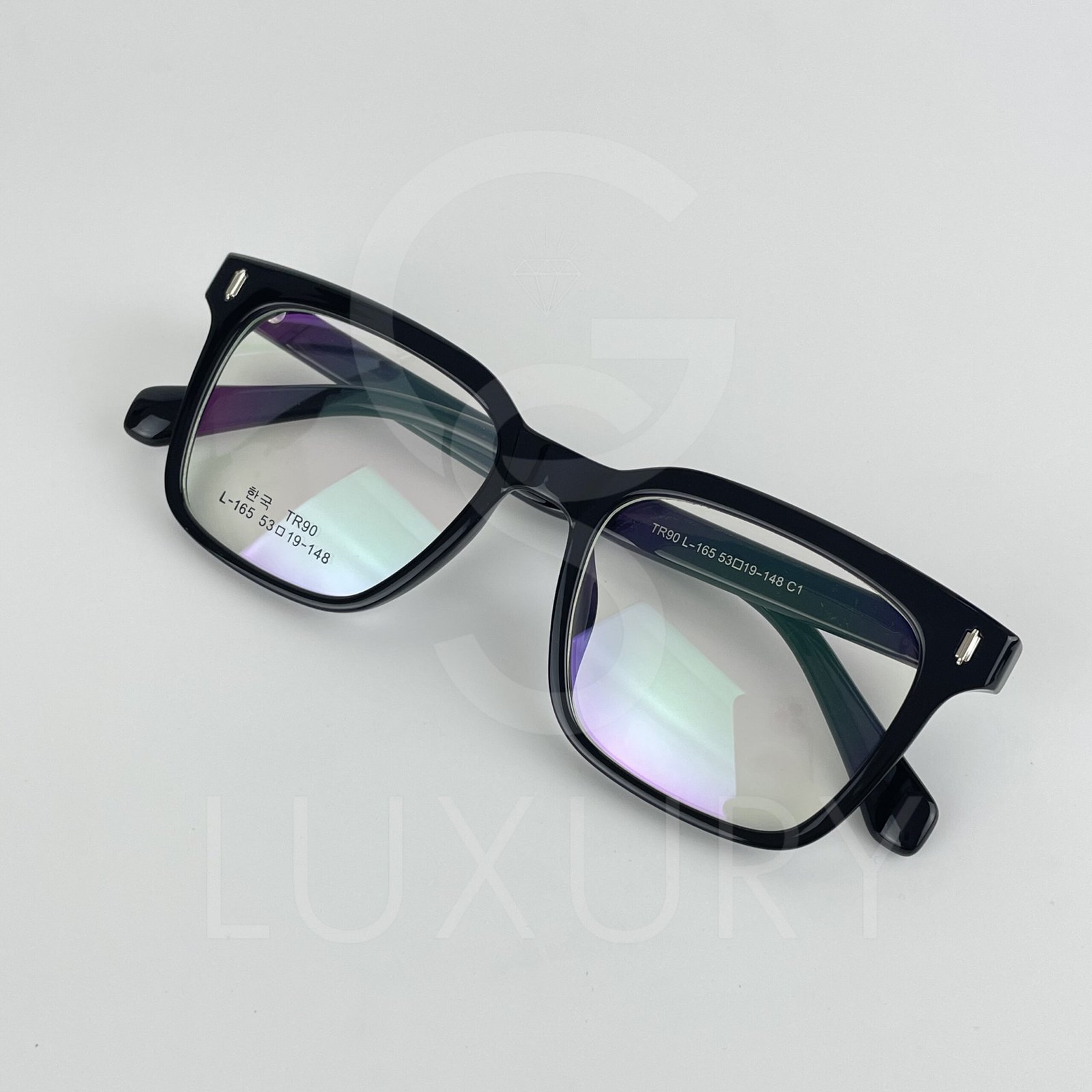 Lunette Optique Noir carré L-165 – Image 4
