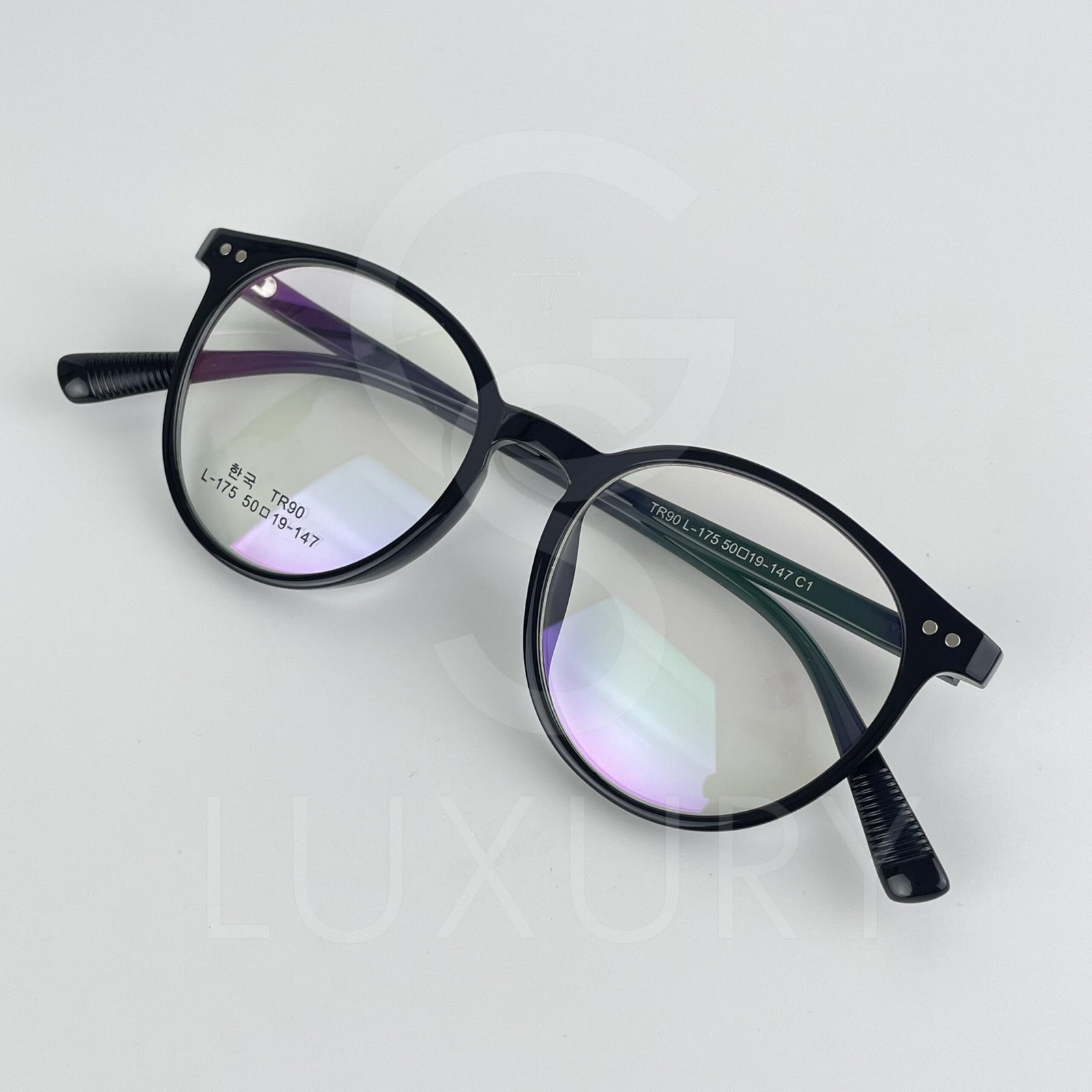 Lunette Optique rond noir L-175 – Image 4