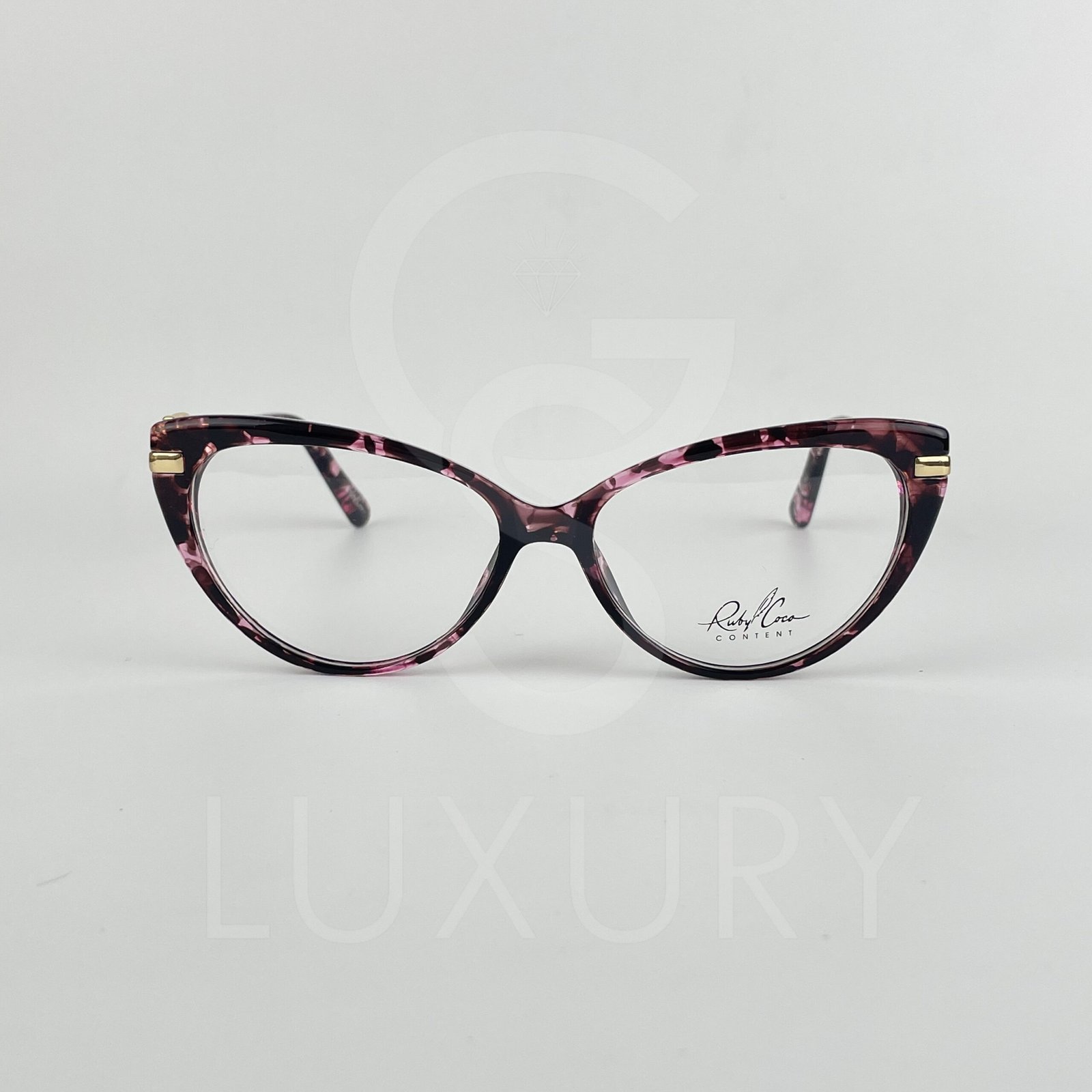 Lunette Optique mucheté bras doré femmes 0331