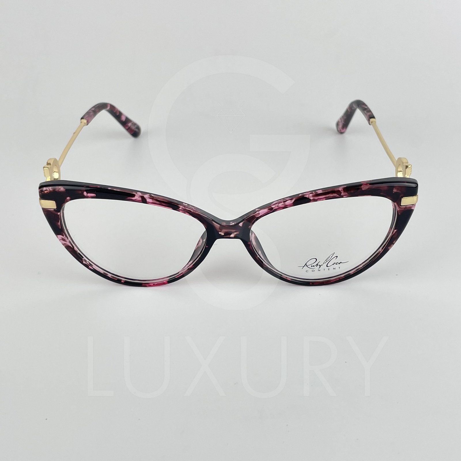 Lunette Optique mucheté bras doré femmes 0331 – Image 2
