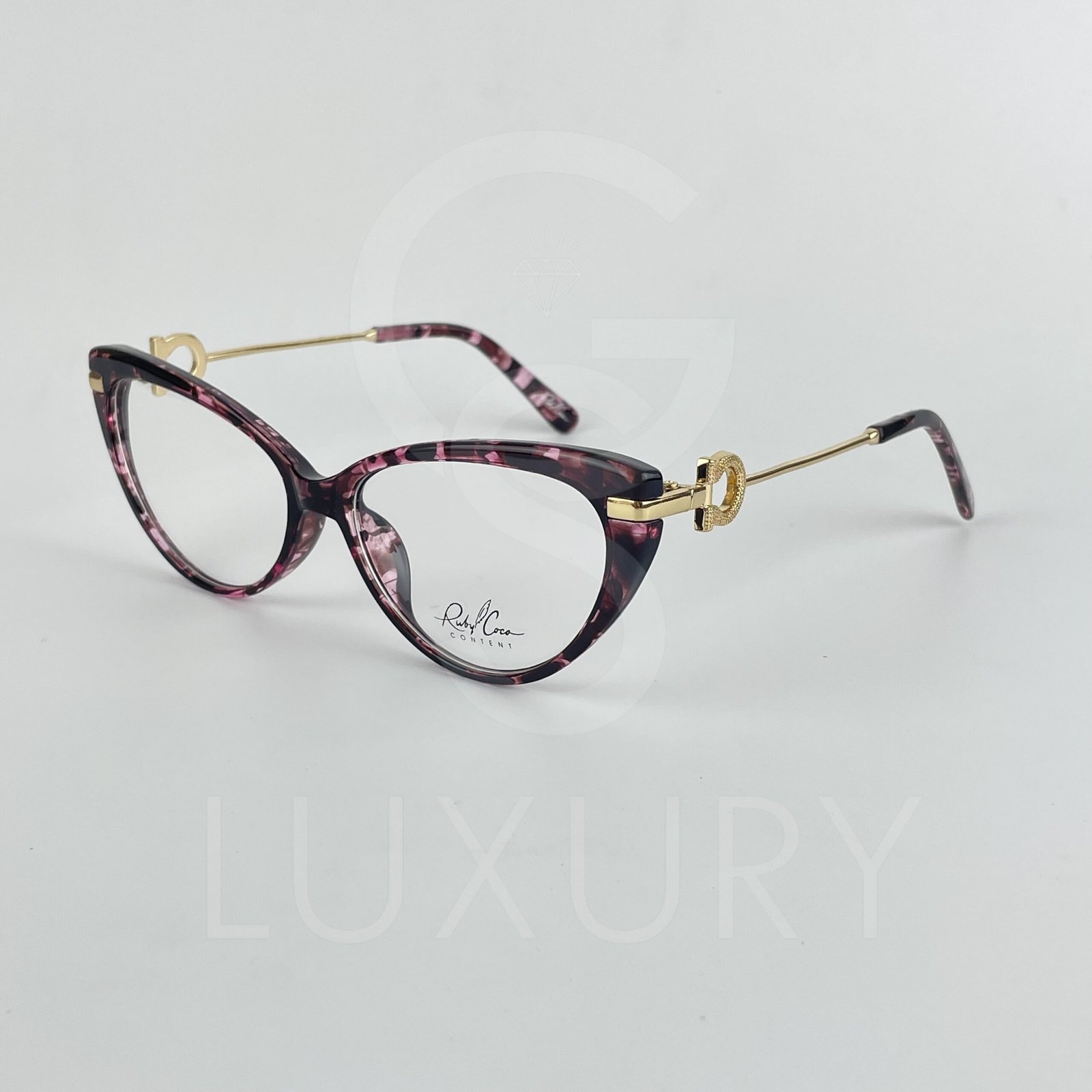 Lunette Optique mucheté bras doré femmes 0331 – Image 3
