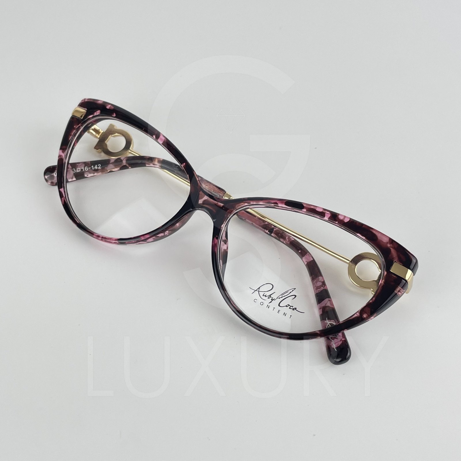 Lunette Optique mucheté bras doré femmes 0331 – Image 4