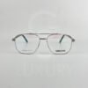Lunette Optique double pont gris bras noir JY1146