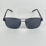 Lunette de soleil noir double pont polarisé P9026 - Image 2