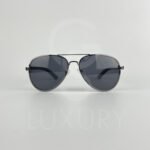 Lunette de soleil aviator double pont noir polarisé P01002