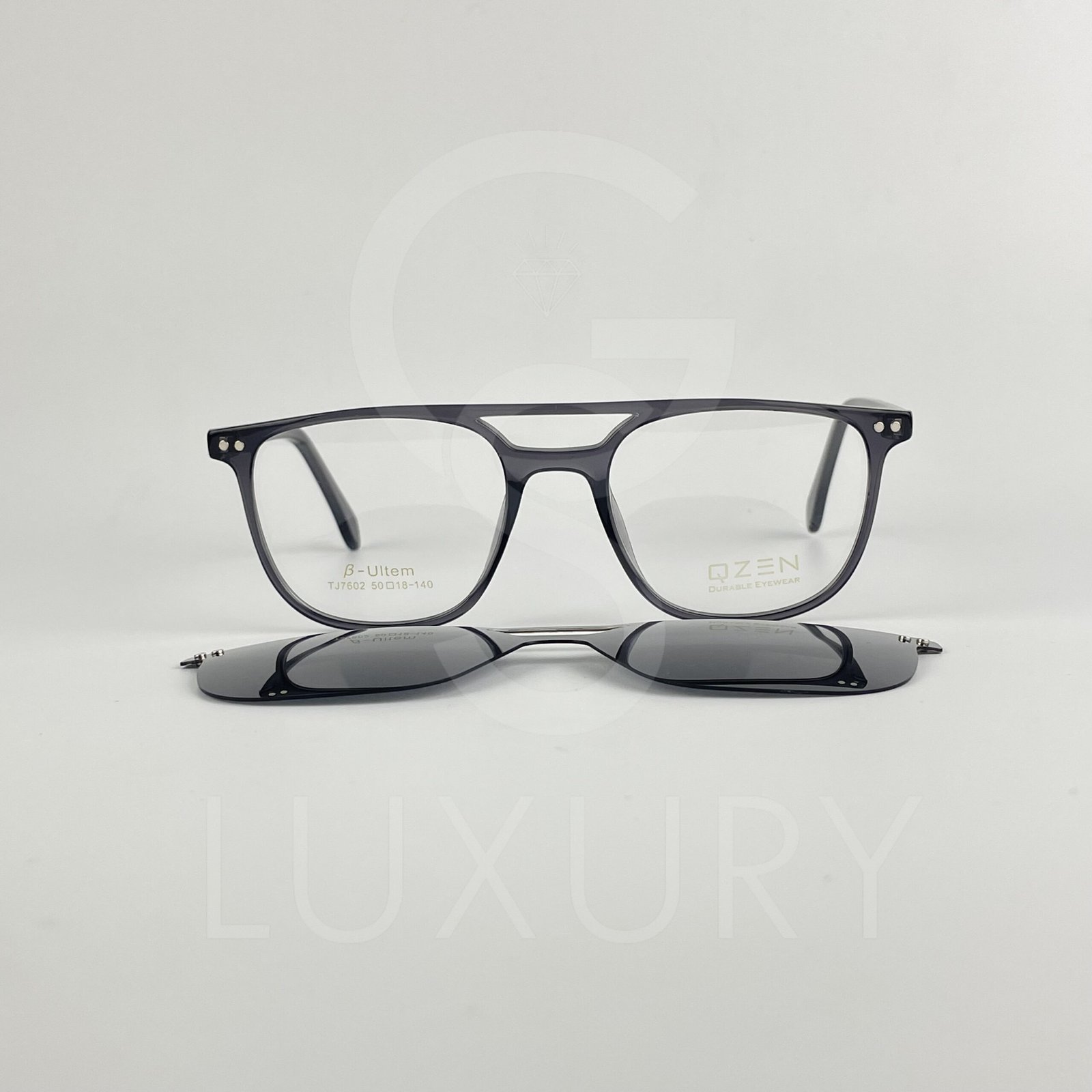Lunette avec aplique qzen double pont gris TJ7602