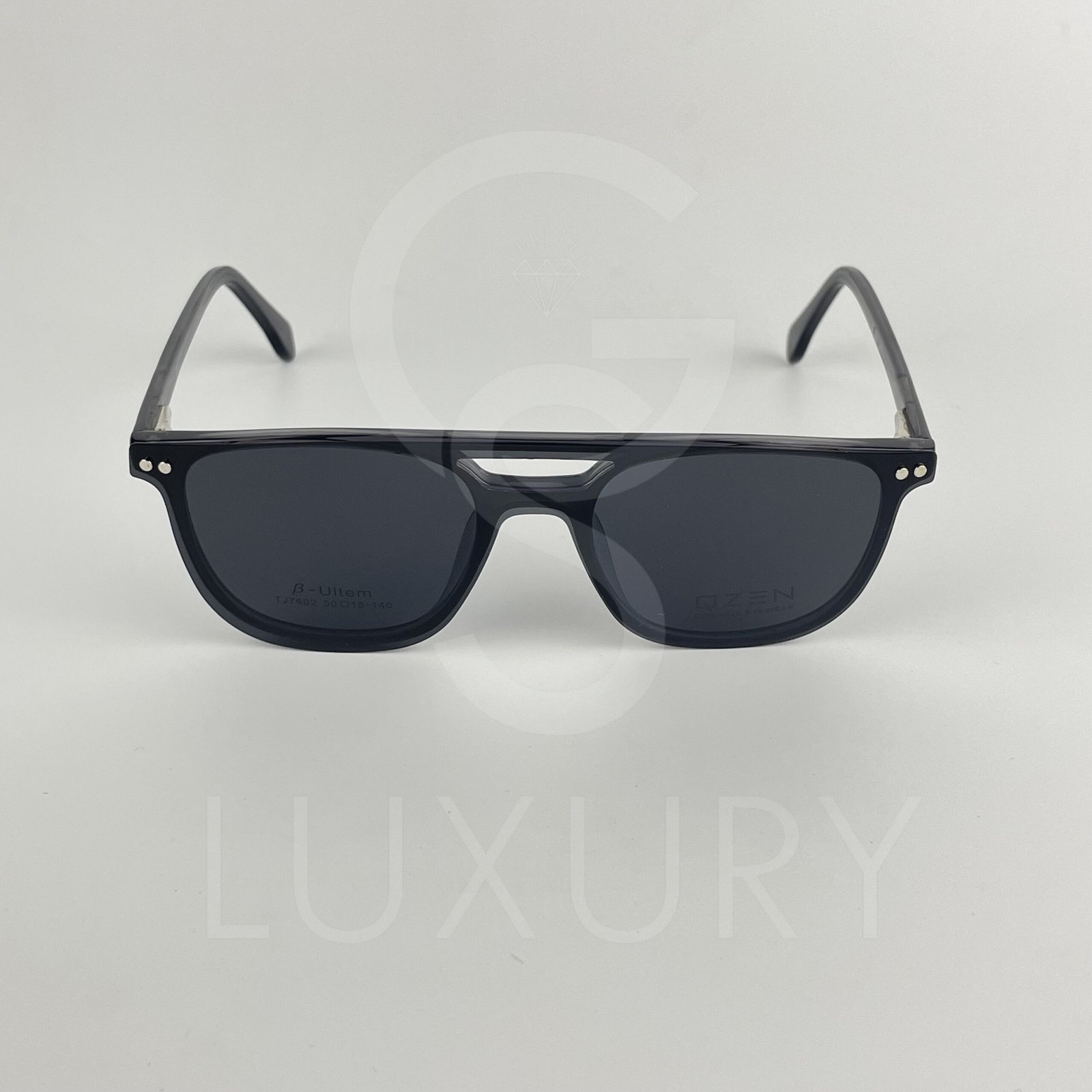 Lunette avec aplique qzen double pont gris TJ7602 – Image 7