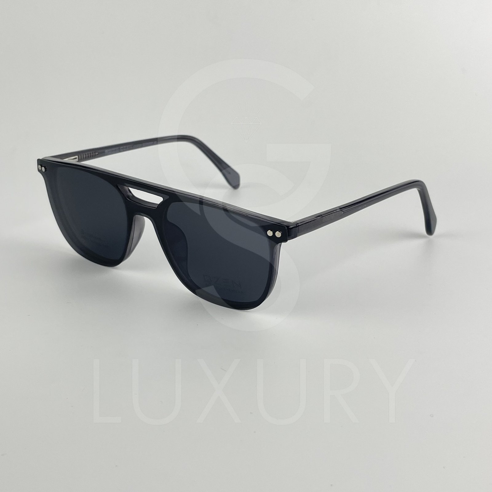 Lunette avec aplique qzen double pont gris TJ7602 – Image 8