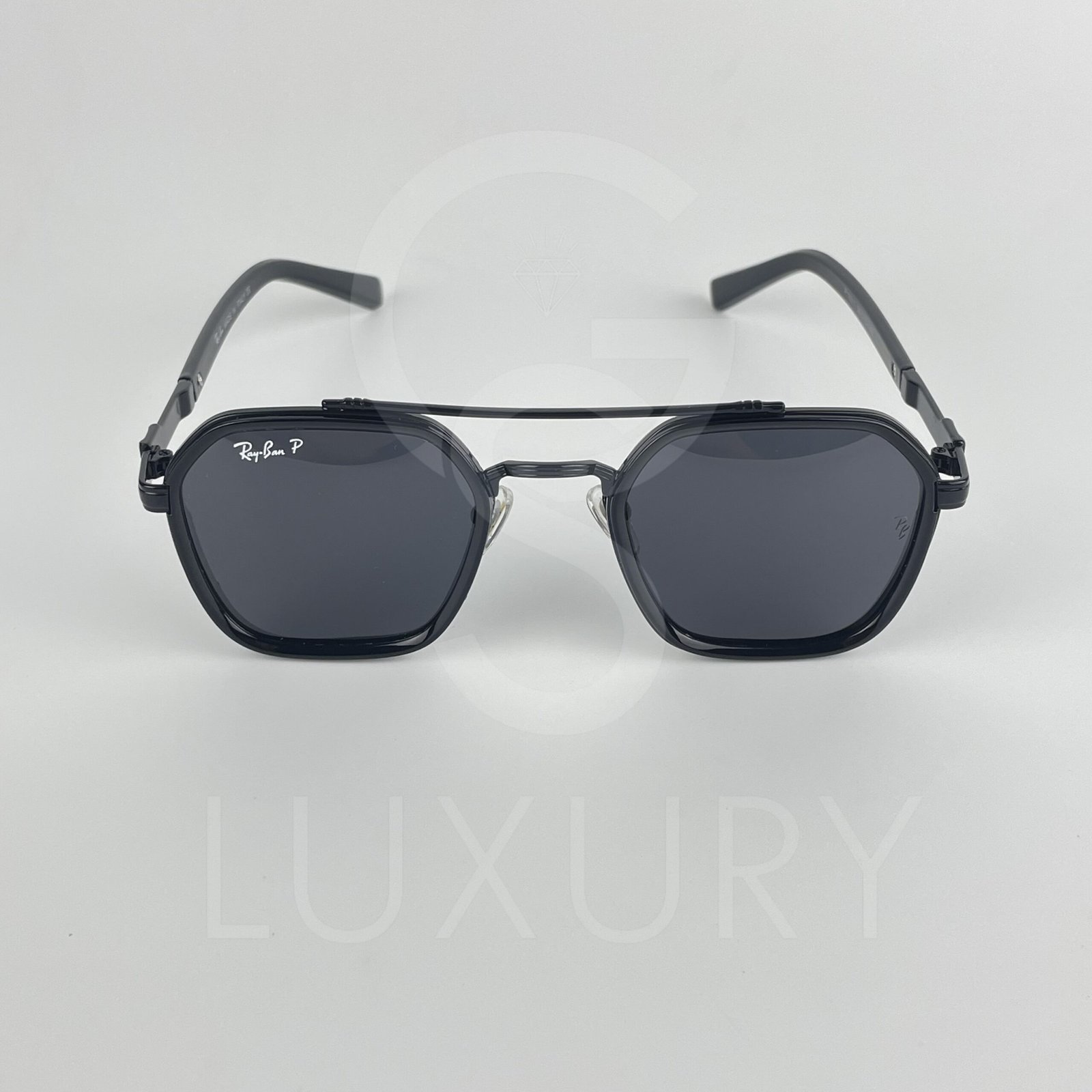 Lunette de soleil double pont noir polarisé P19311 – Image 2
