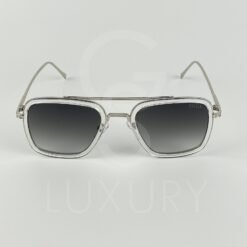 Lunette de soleil dita double pont transparent vert 19328