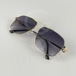 Lunette de soleil cartier double pont doré bleu 36090 - Image 3