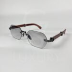 Lunette de soleil cartier bras bois percé photochromique 8007 - Image 2