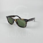 Lunette de soleil rayban wayfarer tigré verre vert RB2140