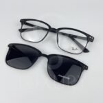 Lunette avec applique rayban carré noir rx8059