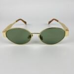 Lunette de soleil Céline doré vert kz1006 - Image 4