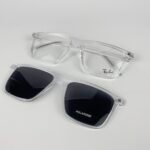 Lunette avec applique rayban transparente rx8070