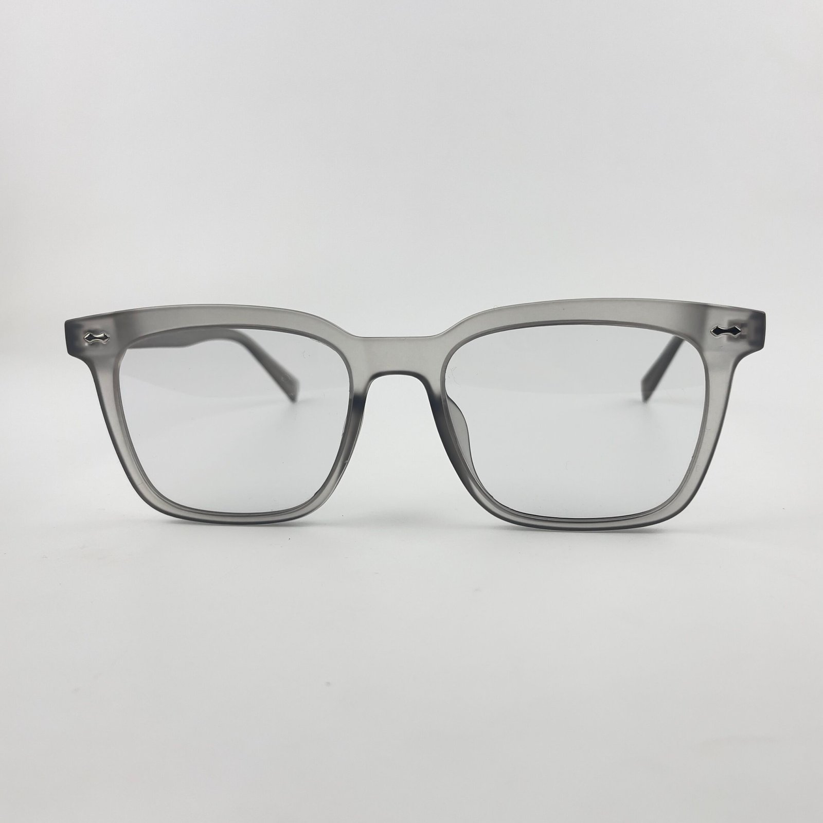 Lunette optique photochromique carré gris transparent – Image 4