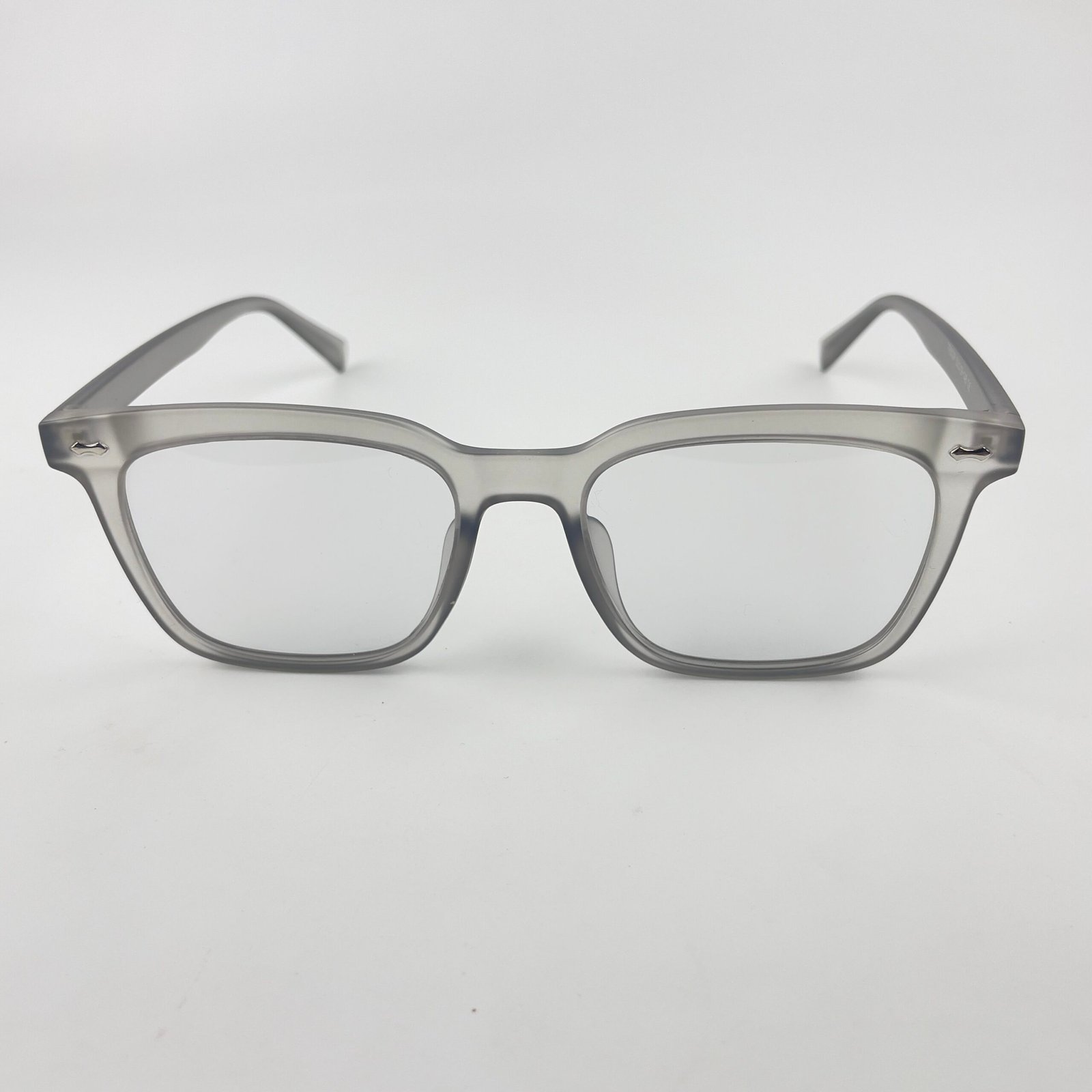 Lunette optique photochromique carré gris transparent – Image 3